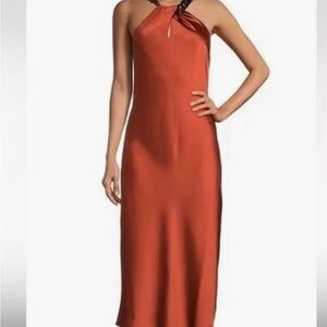 Elegant Mint Halter Dress